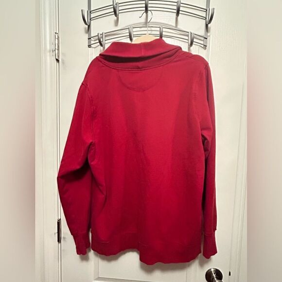 Eddie Bauer women’s 2X tall Fleece Pullover Sweatshirt red - Picture 2 of 13